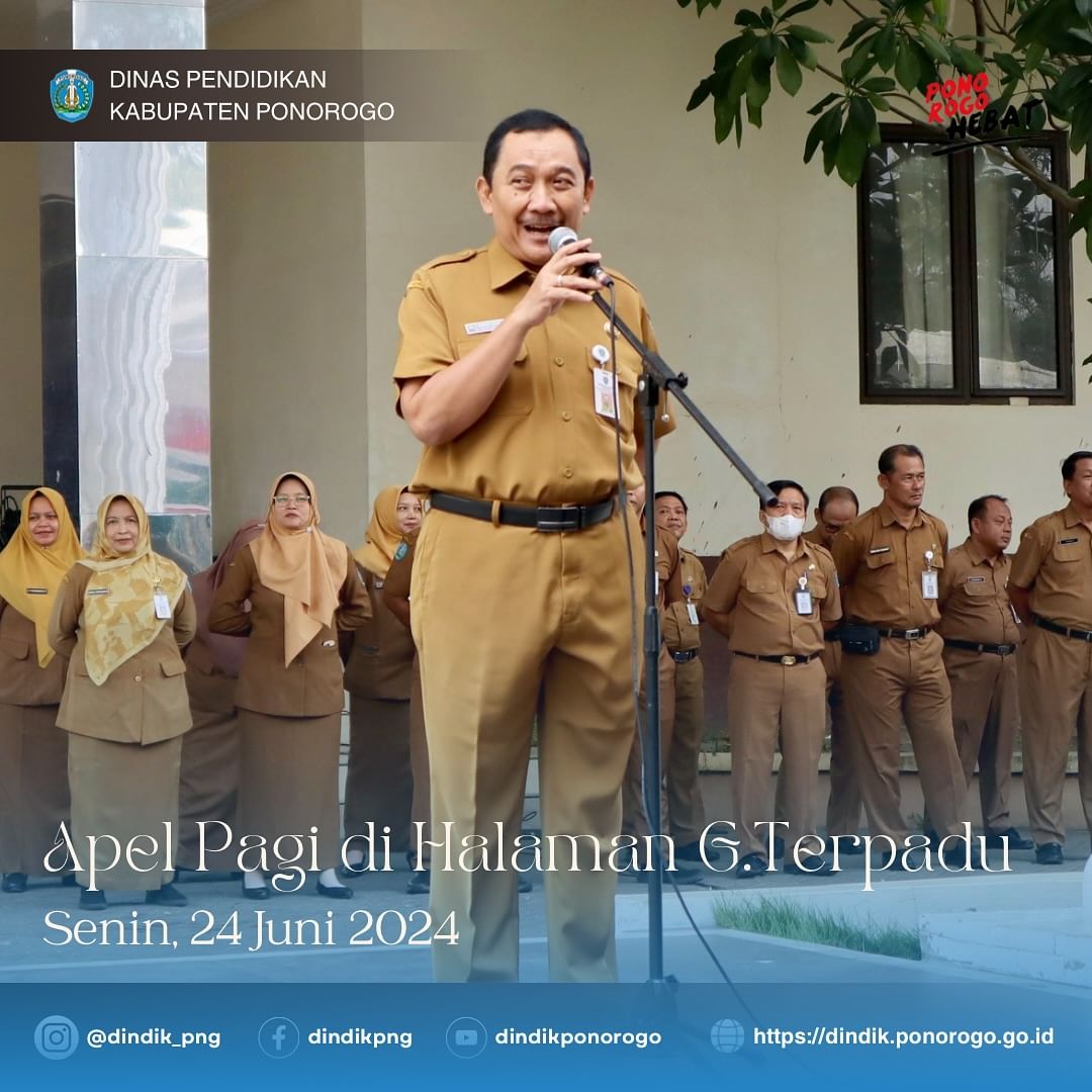 Apel Rutin Senin Pagi karyawan karyawati gedung terpadu Jl. Basuki Rahmat Kabupaten Ponorogo