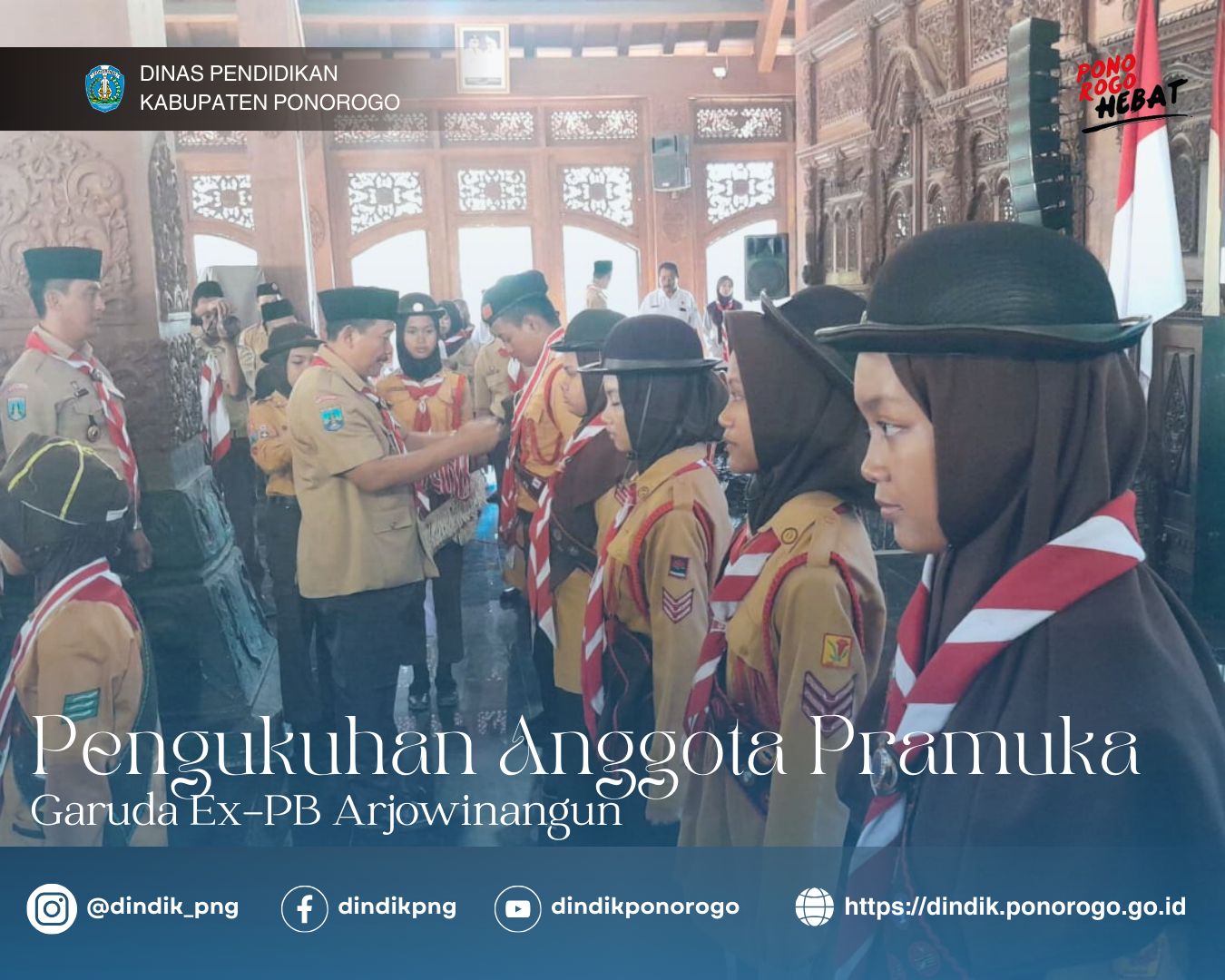 Ratusan Anggota Pramuka Garuda Ex-PB Arjowinangun Dikukuhkan