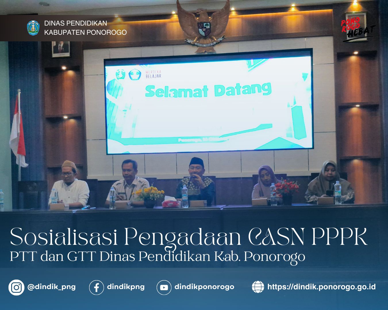 Kadindik dan BKPSDM Ponorogo Sosialisasi Pengadaan CASN PPPK Formasi Tahun 2024