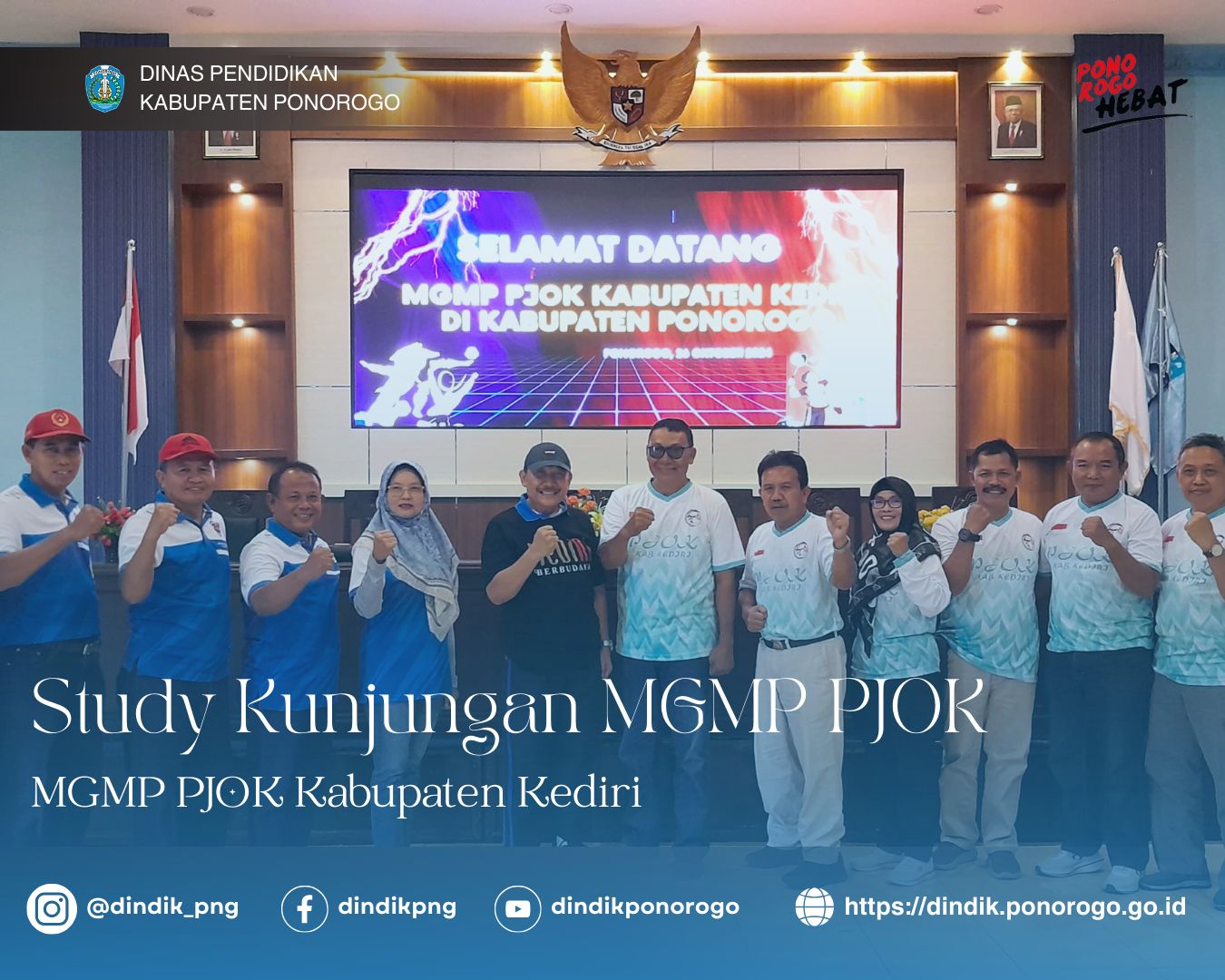 Kadindik Ponorogo Sambut Study Kunjung MGMP PJOK Kabupaten Kediri