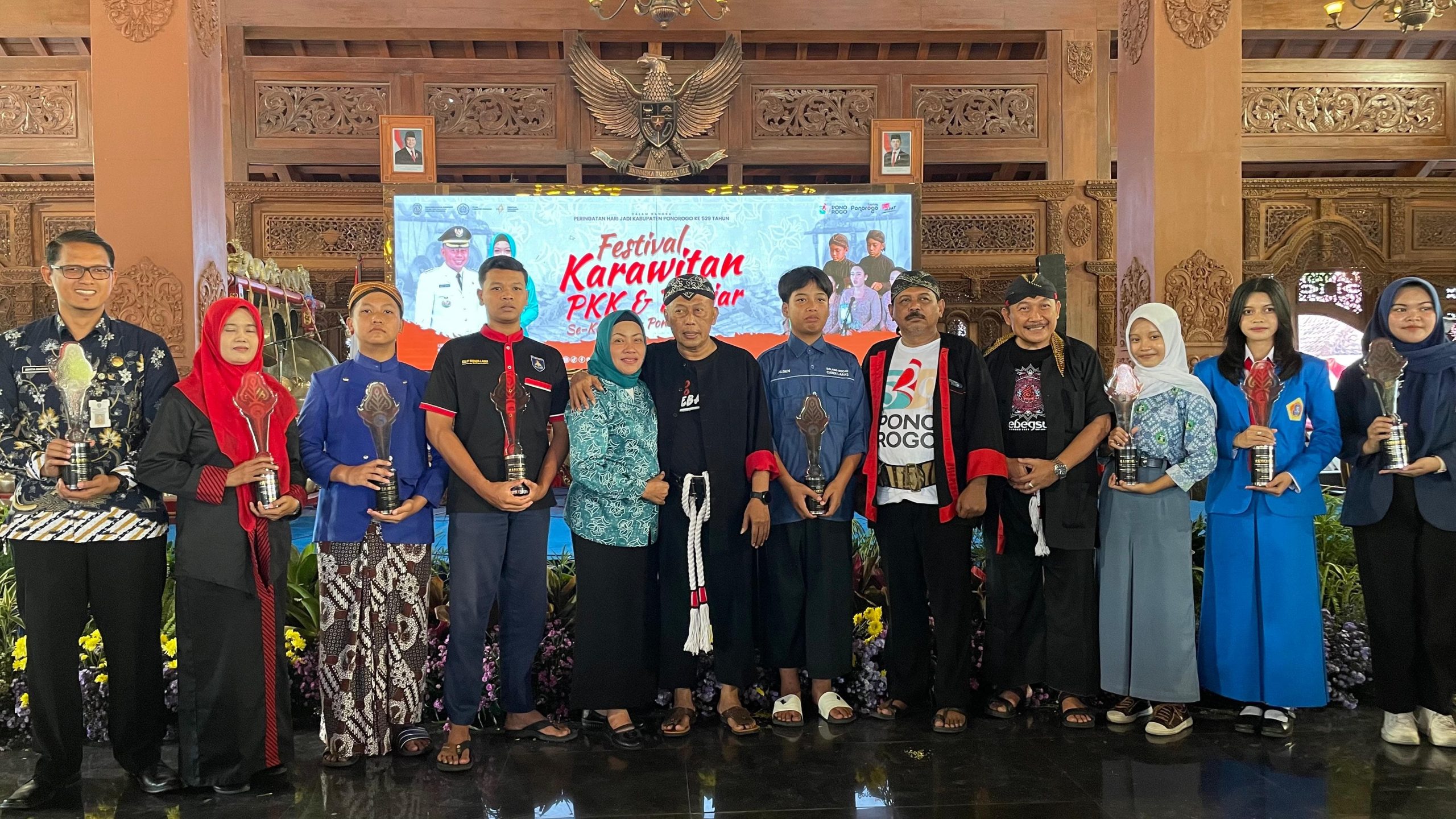 Meriah, Ratusan Murid Sekolah Ikuti Lomba Karawitan PKK & Pelajar se-Ponorogo