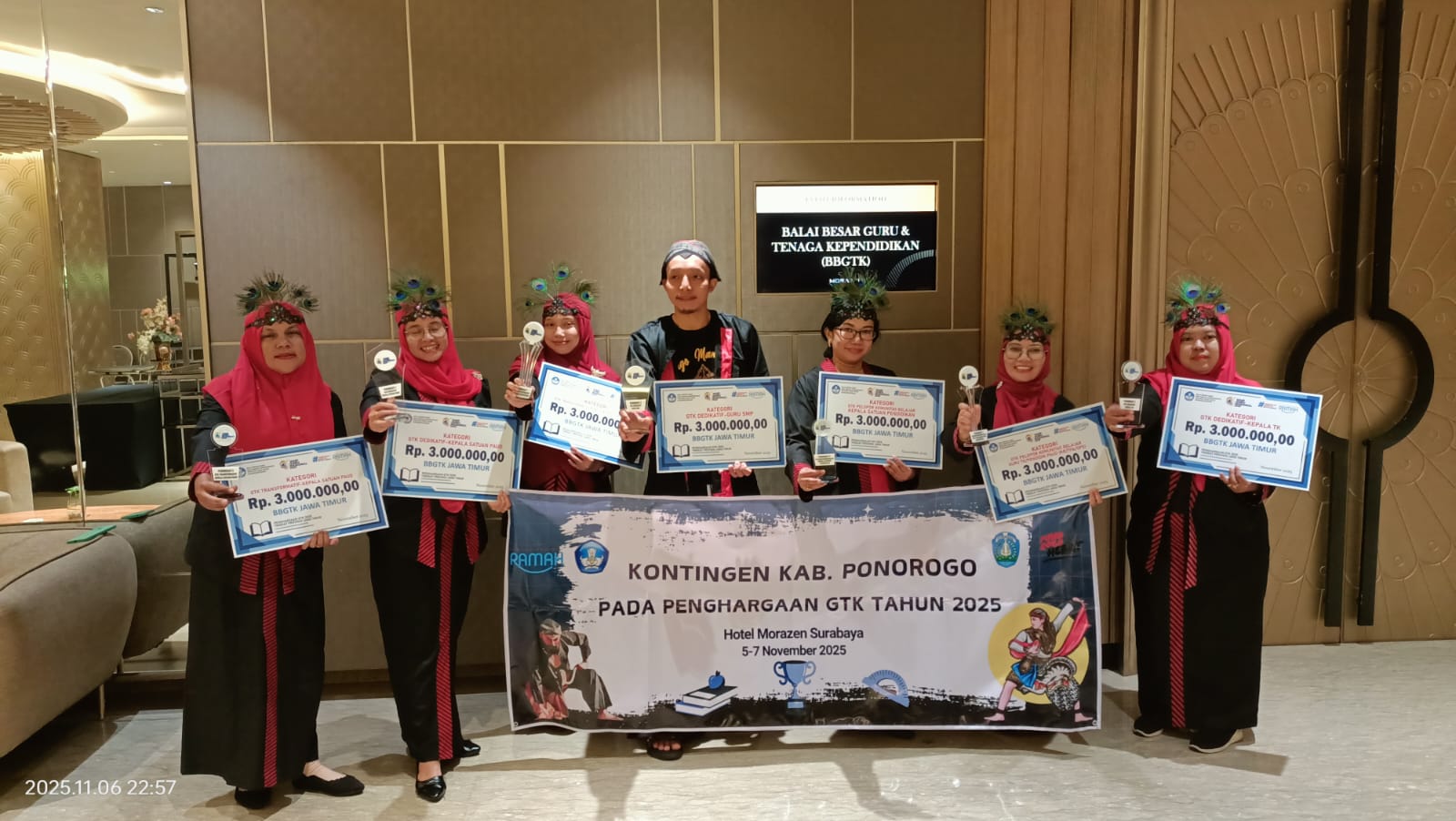 Kontingen Dindik Ponorogo Borong Penghargaan GTK 2025 Tingkat Provinsi Jawa Timur